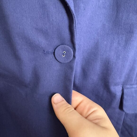 Torrid Purple/Blue NWT One Button Blazer Ruched Sleeve Q16 - Picture 3 of 6